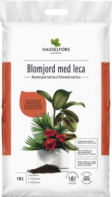Zoom bild av Blomjord med leca Hasselfors, 15 liter