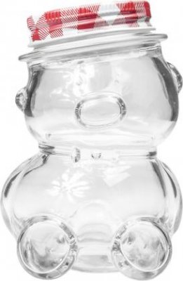 Zoom bild av glasburk syltburk honung